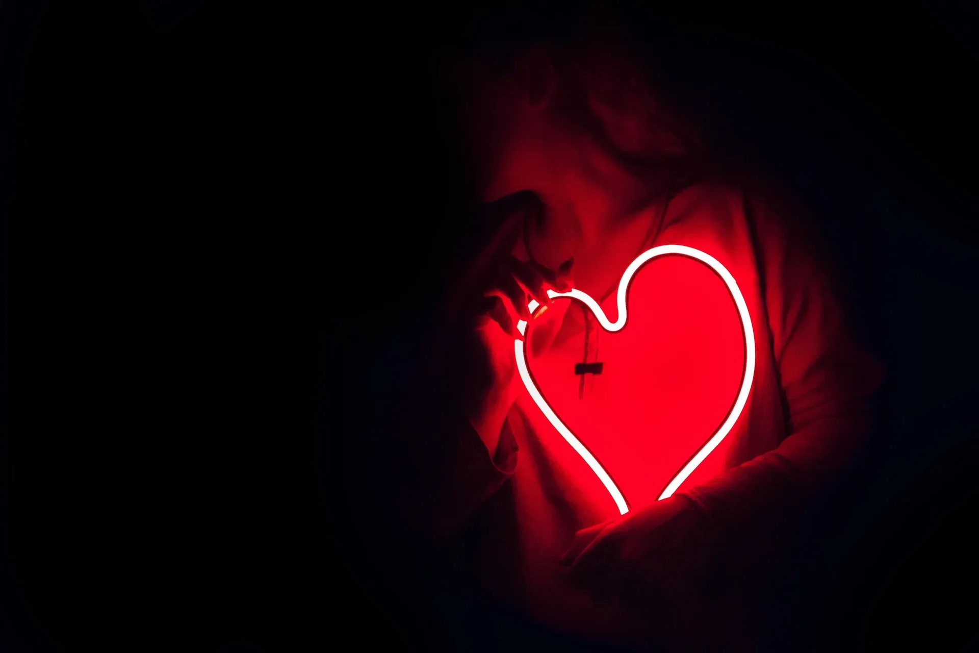 Corazón de neón para San Valentín