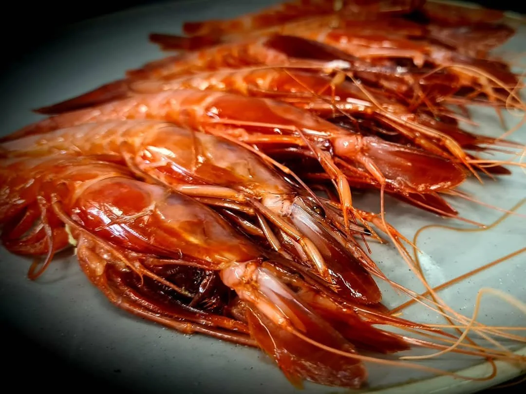 Gambas rojas cocidas