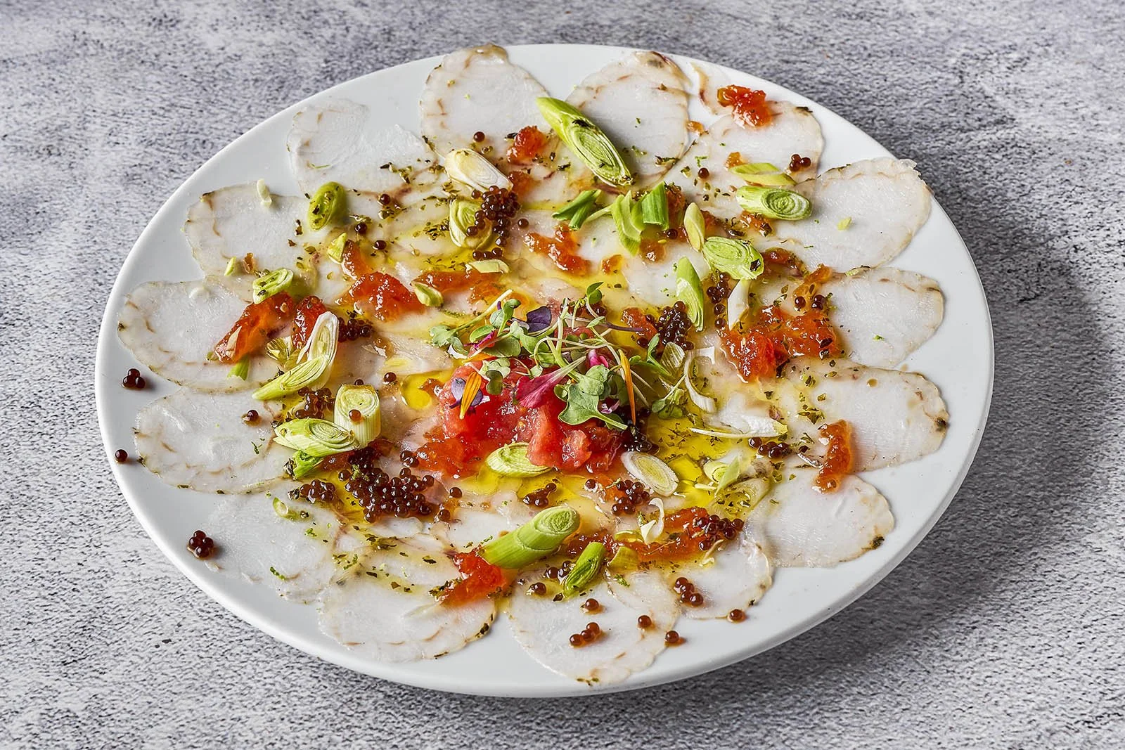 Monkfish Carpaccio at Ogrelo